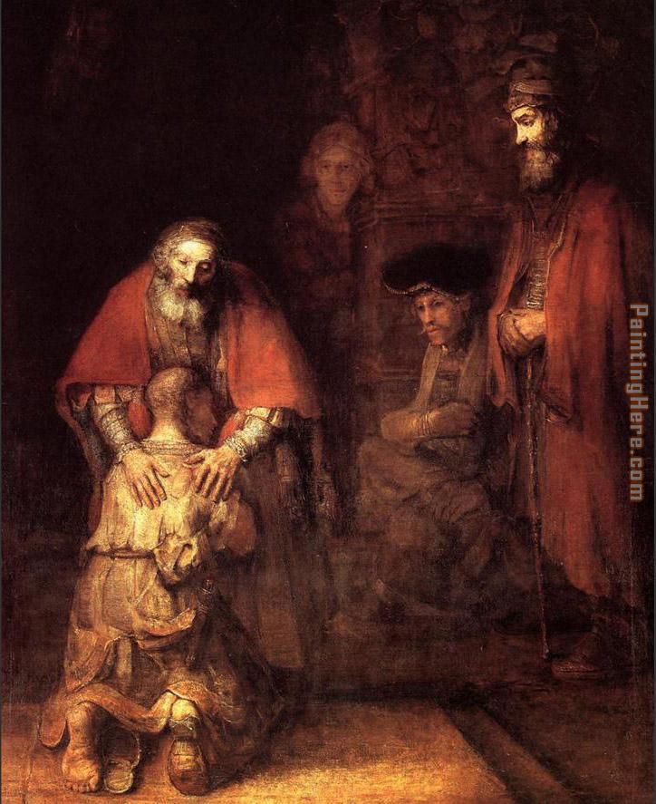 The Return of the Prodigal Son painting - Rembrandt The Return of the Prodigal Son art painting